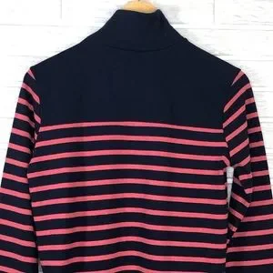 Haut J.Crew Col Montant à Boutons Rayé Marine/rouge - Taille XS, Neuf Avec étiquettes